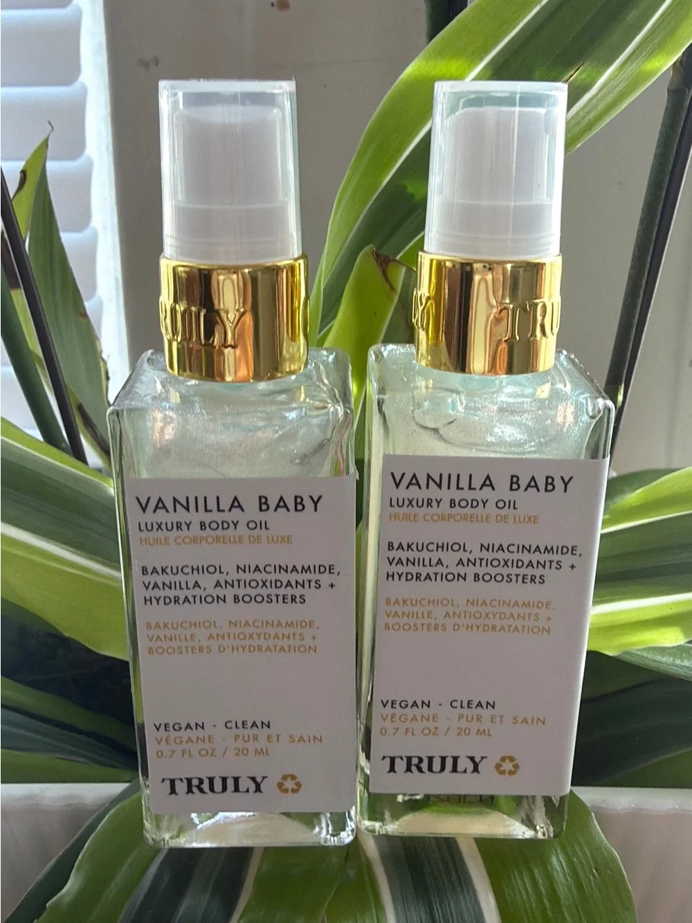 TRULY Vanilla Baby Luxury Body Oil — White & Gold Accents